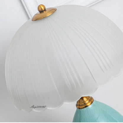 Luminária De Mesa LED Regulagem Suave Estilo Pastoral