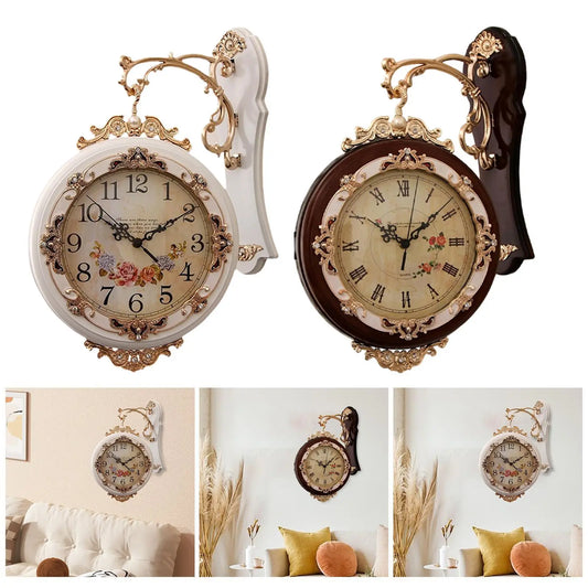 Relógio De Parede Dupla Face Para Escritório Silencioso