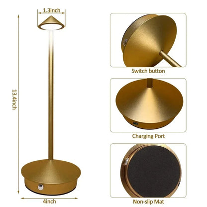 Lâmpada Noturna LED Regulável para Quarto USB