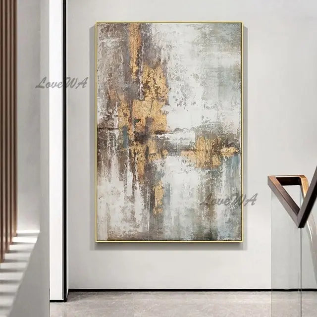 Impressão Decorativa Em Tela Horizontal Texturizada Para Sala