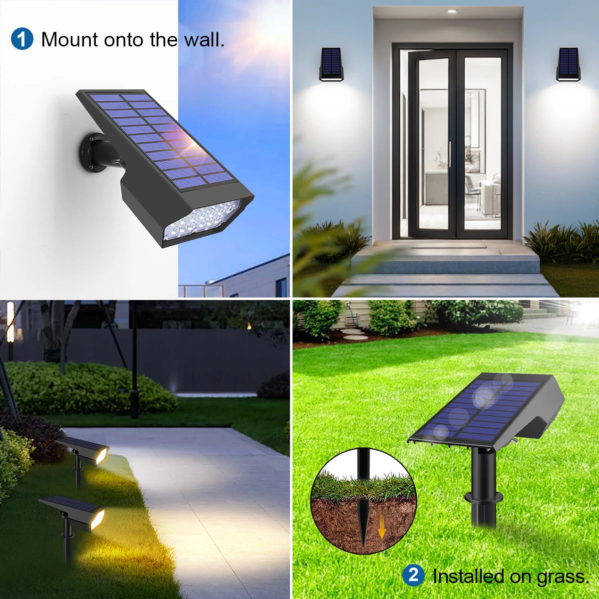 Lâmpada Exterior para Jardim LED Solar com Sensor