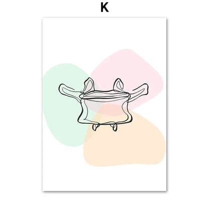 Pôster Ilustrativo Biomédico De Anatomia Fêmur Para Quiropraxia