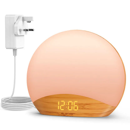 Despertador Solar Regulável Para Mesa Com Luz Noturna