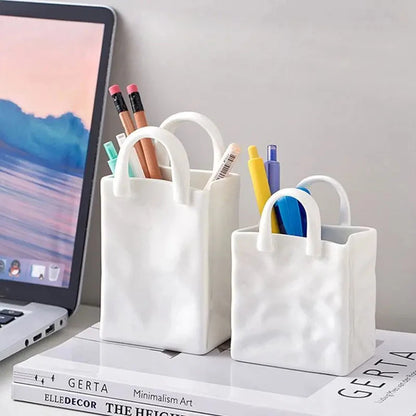 Vaso Em Forma De Bolsa Para Mesa Decorativo