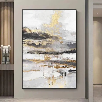 Impressão Decorativa Em Tela Horizontal Texturizada Para Sala