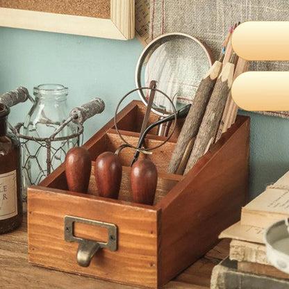 Organizador De Mesa Madeira Organiza Tudo