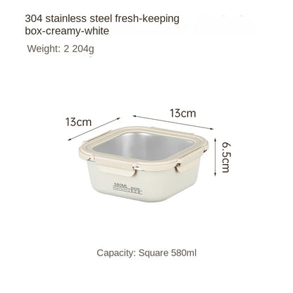 Recipiente Hermético Em Aço Inoxidável Para Refeições Multiuso