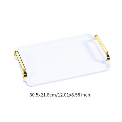 Bandeja De Serviço Retangular Para Maquiagem Com Alça