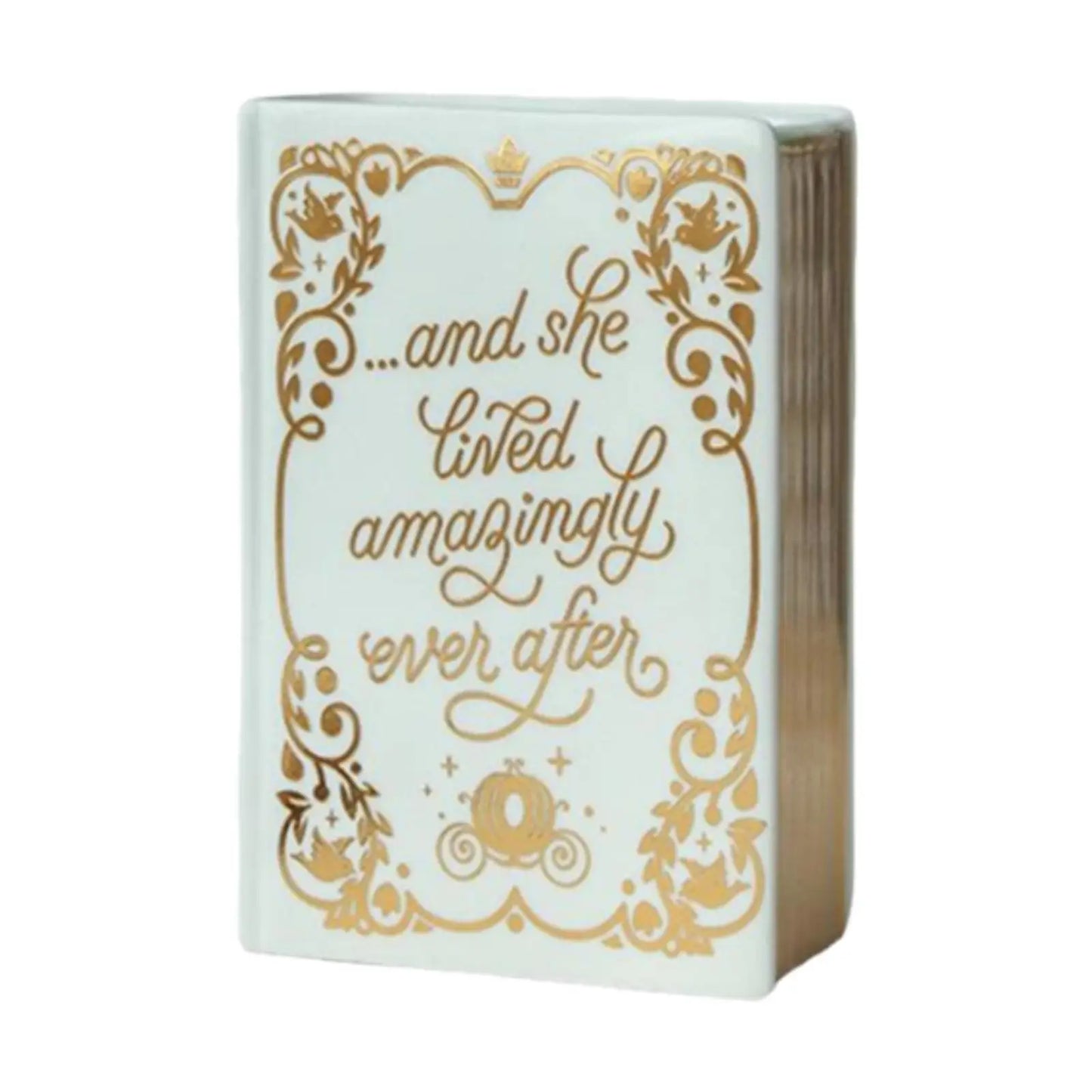 Vaso Decorativo Cerâmico Em Formato Livro Para Sala