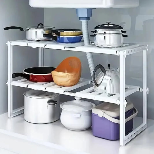 Prateleiras Organizadoras Modulares para Cozinha – Aço Inox e ABS com Design Moderno e Alta Durabilidade