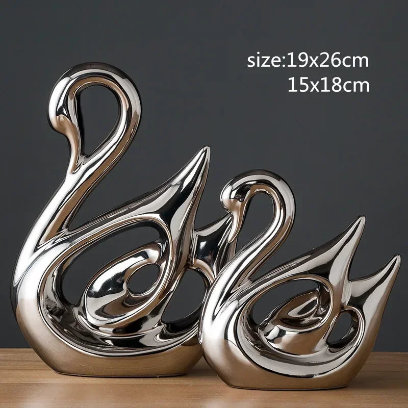 Estatueta Cerâmica Moderna Para Decoração De Mesa Cervo