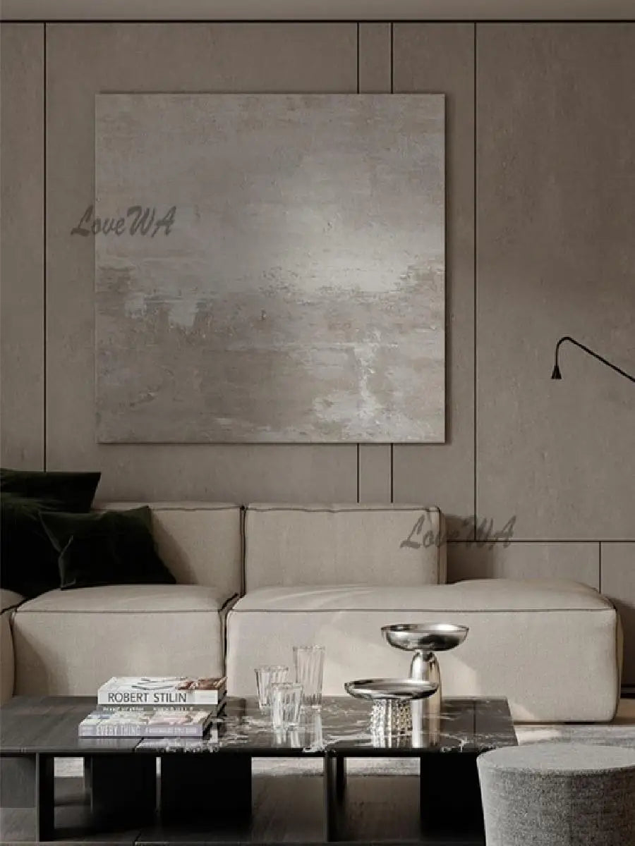 Impressão Decorativa Em Tela Horizontal Texturizada Para Sala