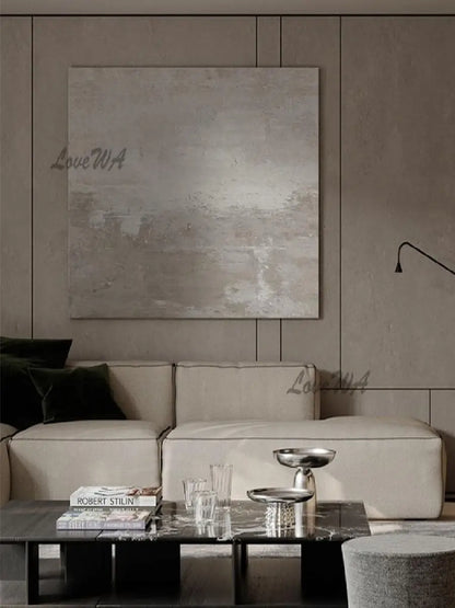 Impressão Decorativa Em Tela Horizontal Texturizada Para Sala