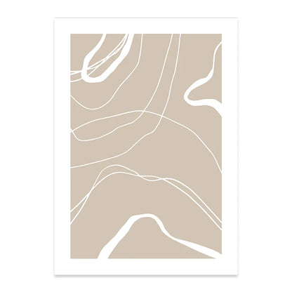 Pintura Em Tela Para Quarto Com Folhas Abstratas