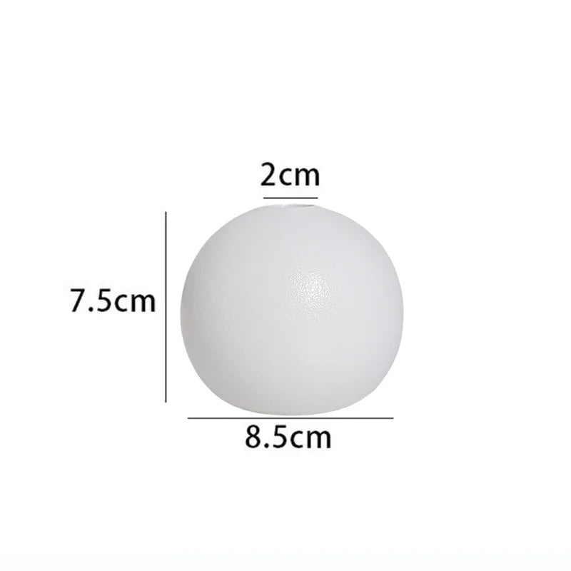 Vaso Oval de Cerâmica Decorativo Minimalista Sala Nórdica