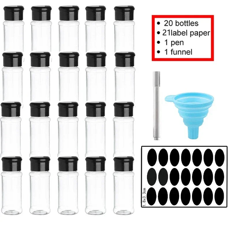 Conjunto De Frascos Para Especiarias Com Organizador Multifuncional