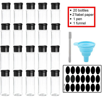 Conjunto De Frascos Para Especiarias Com Organizador Multifuncional