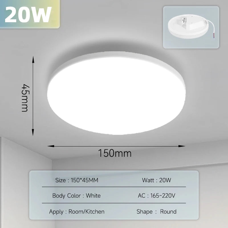 Luminária De Teto LED Para Sala Quarto Multifuncional