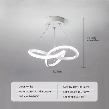 Luminária Pendente LED Para Quarto Com Design Irregular