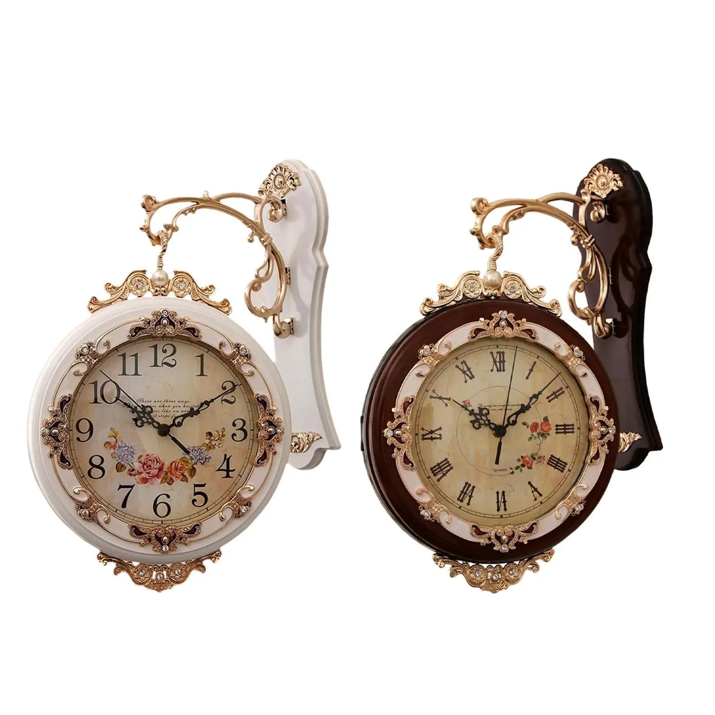 Relógio De Parede Dupla Face Para Escritório Silencioso