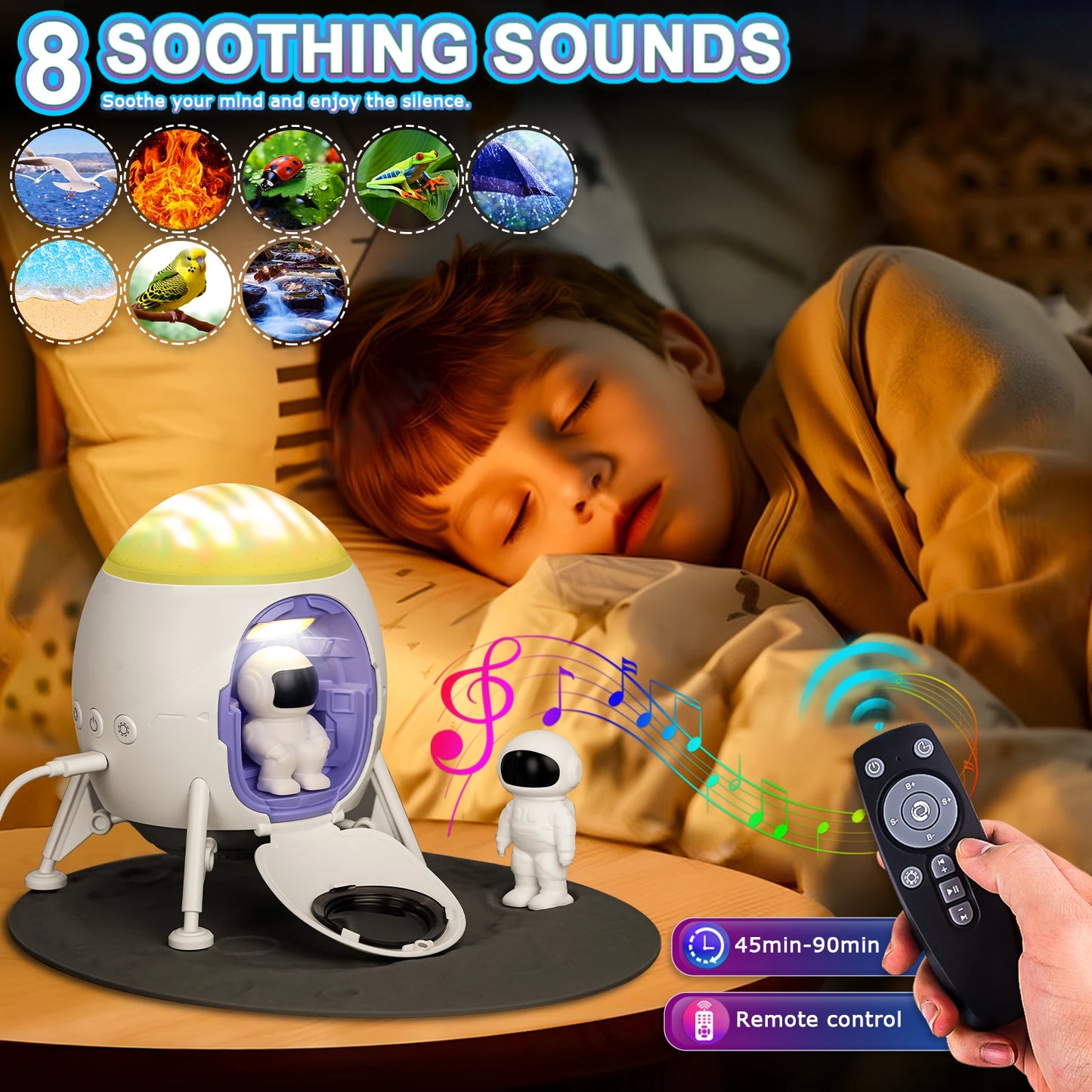 Projetor De Luz Noturna Para Quarto Cor Ajustável