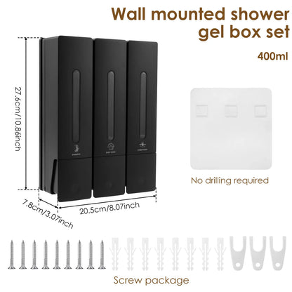 Dispensador De Shampoo Para Parede Do Chuveiro Recarregável