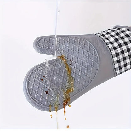 Luvas De Forno Em Silicone Antideslizantes Confortáveis Para Cozinha