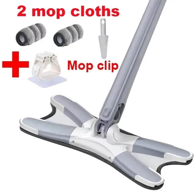 Esfregão Portátil Com Microfibra Giratória 360 Graus