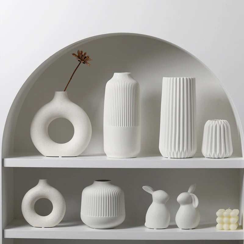 Vaso Cerâmico De Mesa Moderno Para Sala LED