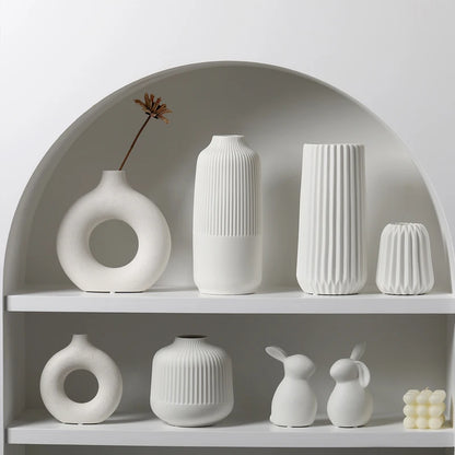 Vaso Cerâmico De Mesa Moderno Para Sala LED