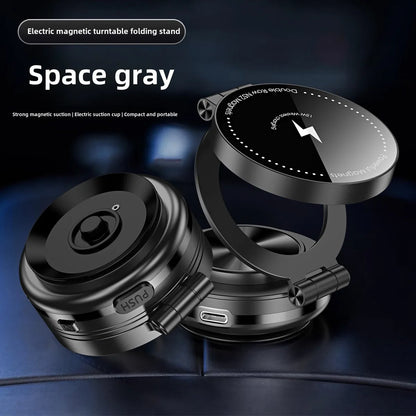 Carregador Sem Fio 15W Para Carro Dobrável Magnético