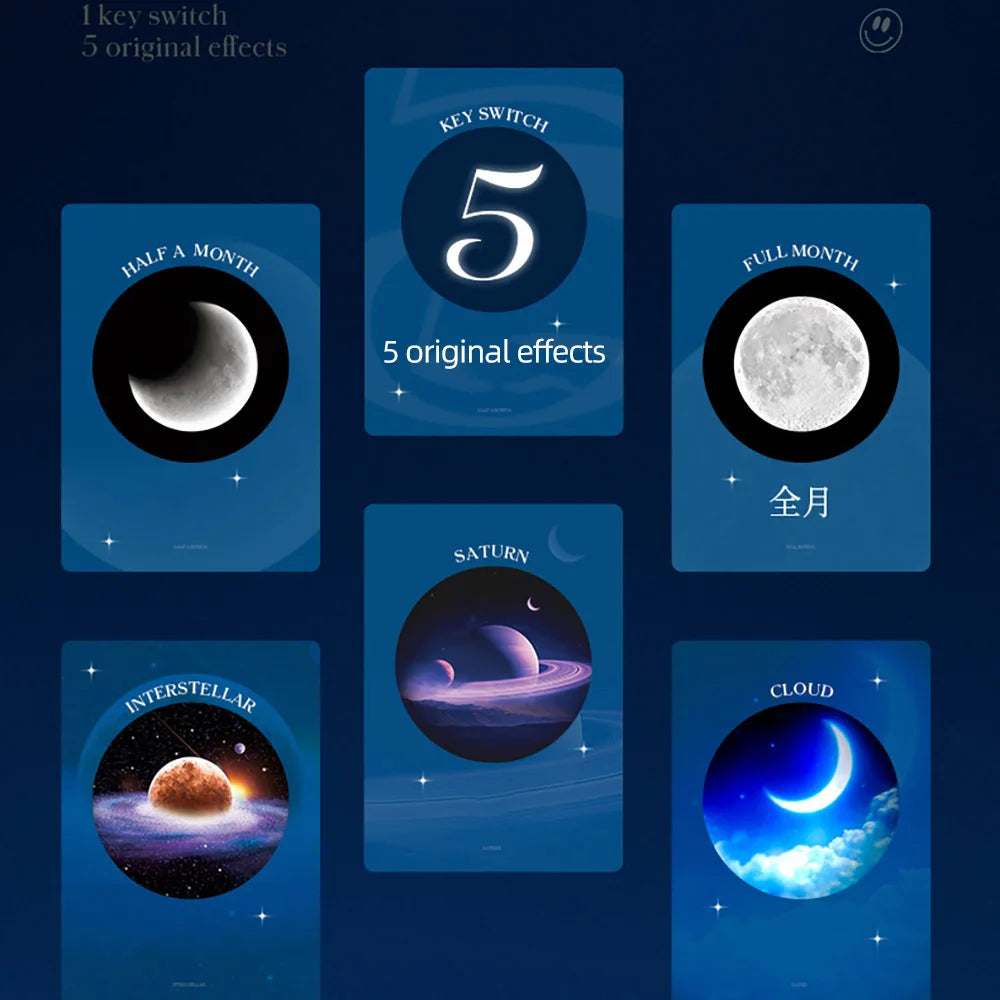 Luz Projeção Aurora LED Para Quarto Com Música