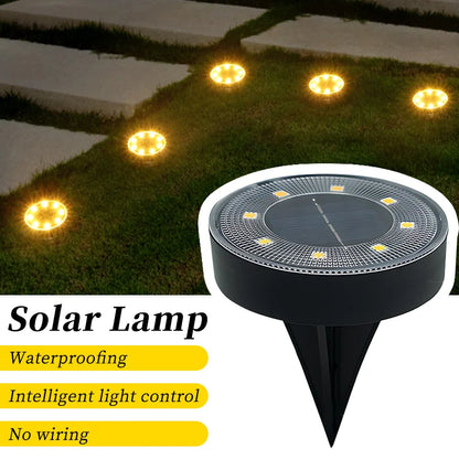 Iluminação Solar LED Caminho Externo Jardim IP68