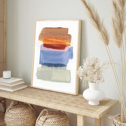 Pintura Abstrata Em Tela Para Sala Moderna Premium