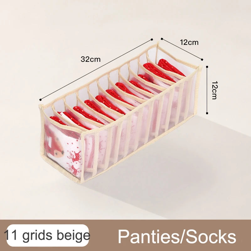 Organizador De Armário Para Meias E Roupas Íntimas Com 7 Compartimentos Dobrável Em Oxford