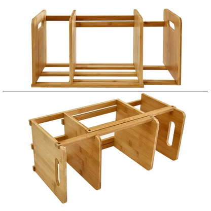 Organizador Portátil de Mesa em Bambu