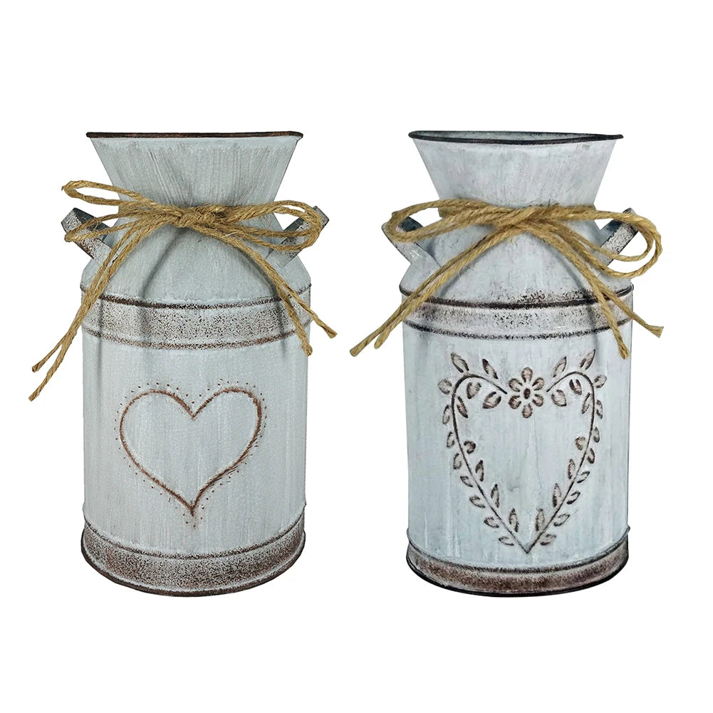 Vaso Decorativo Metálico Para Arranjos Florais Estilo Retro