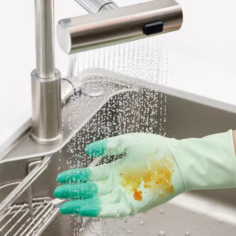 Luvas De Limpeza Para Louça Em Silicone AntideslizantesReutilizáveisDuráveisExtra