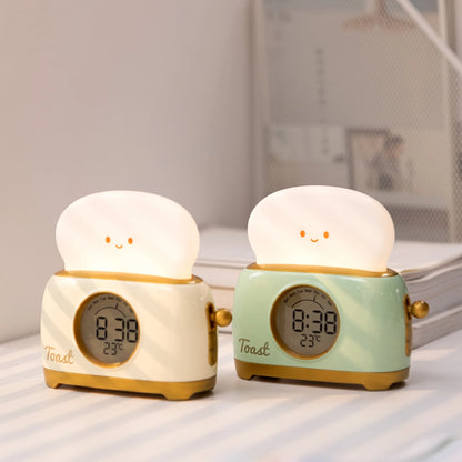 Luz Noturna Despertador LED para Cabeceira USB Cronometragem