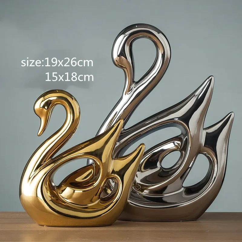 Estatueta Cerâmica Moderna Para Decoração De Mesa Cervo