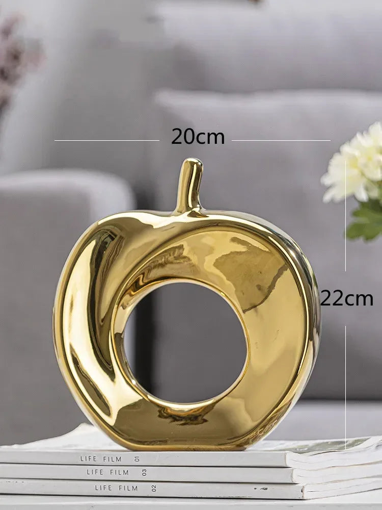 Estatueta Cerâmica Moderna Para Decoração De Mesa Cervo