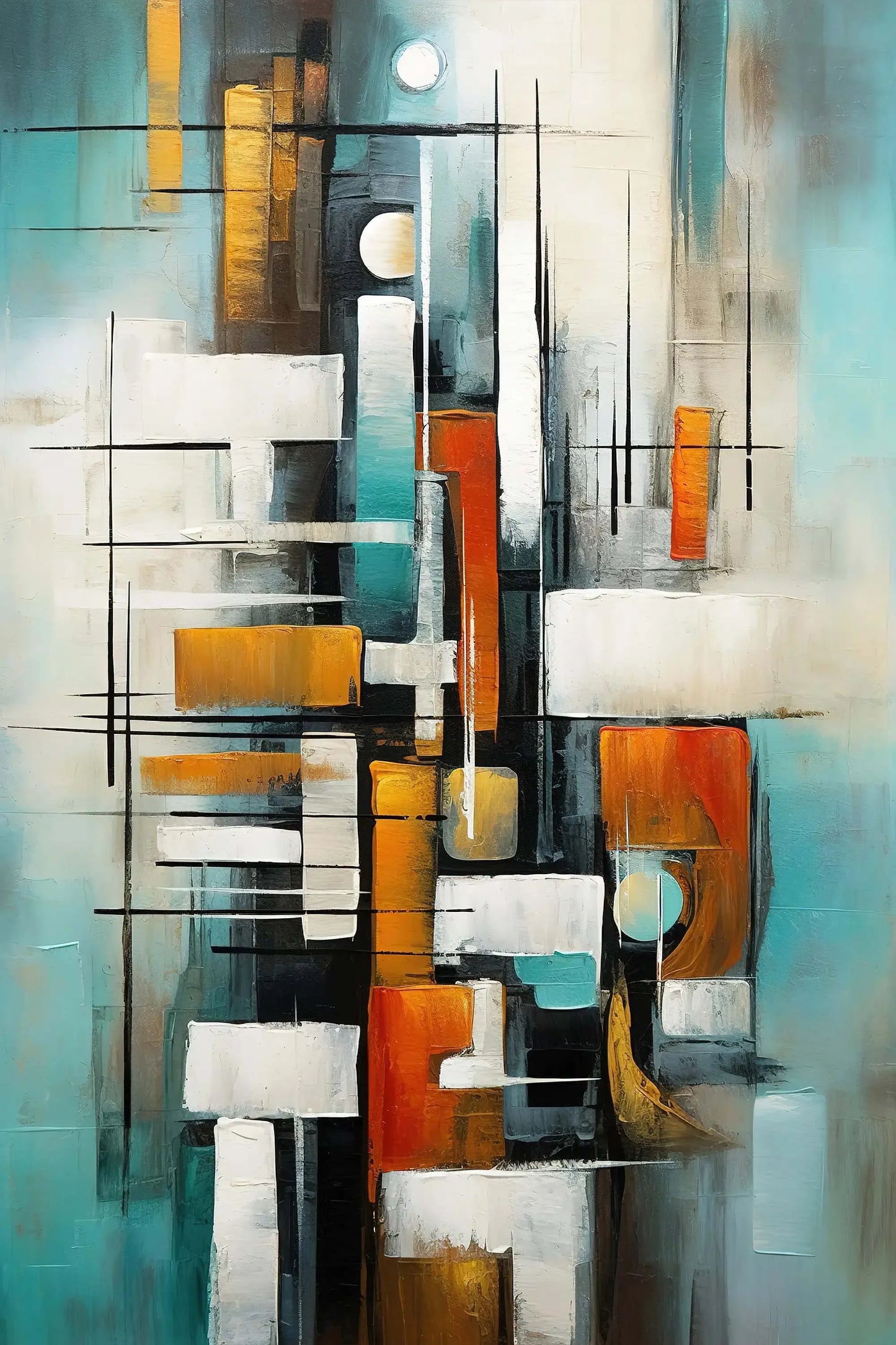 Pintura Abstrata Em Tela Decorativa Para Sala Fosca