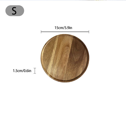 Bandeja Circular de Madeira para Cozinha Profissional Multifuncional
