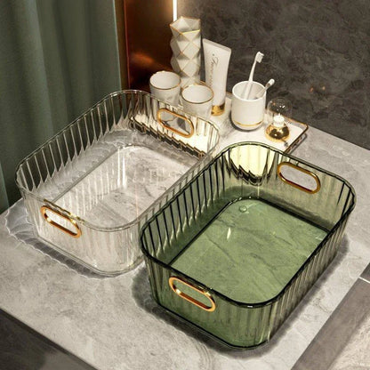 Organizador Acrílico Para Maquiagem E Cosméticos De Banheiro Com Design Moderno E Uso Versátil