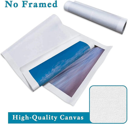 Impressão Decorativa Em Tela Horizontal Texturizada Para Sala