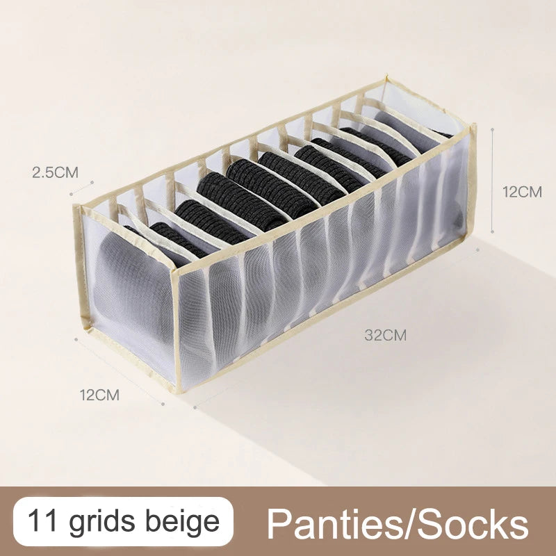 Organizador De Armário Para Meias E Roupas Íntimas Com 7 Compartimentos Dobrável Em Oxford