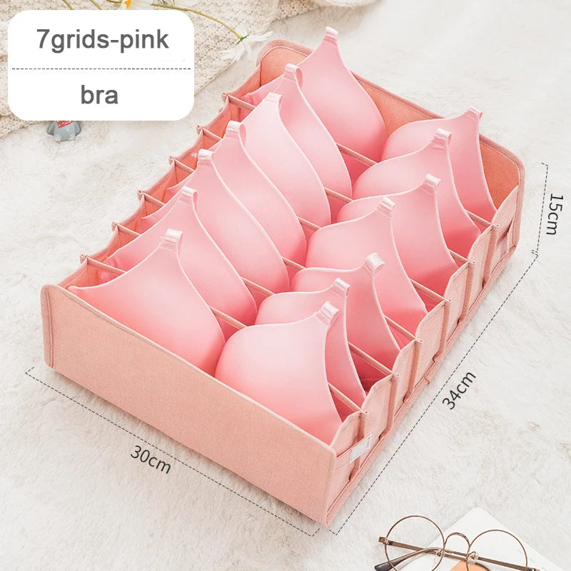 Organizador De Armário Para Meias E Roupas Íntimas Com 7 Compartimentos Dobrável Em Oxford