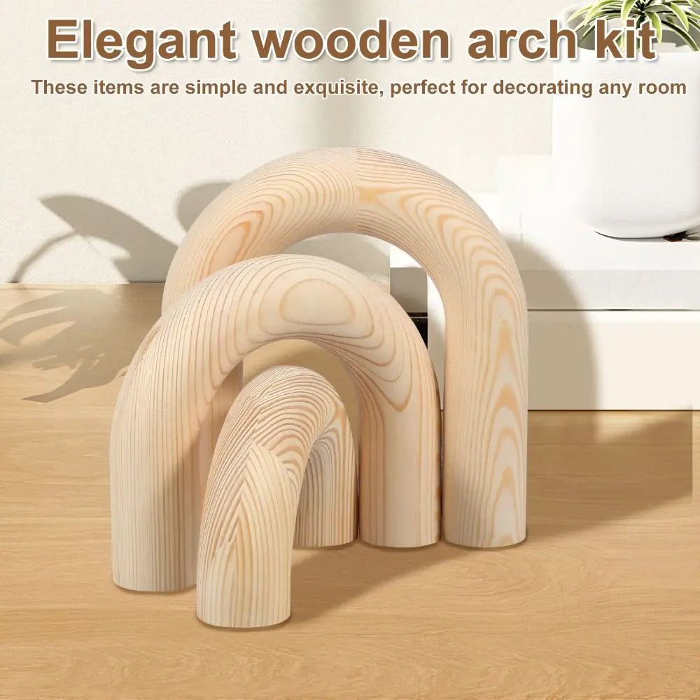 Arco Decorativo De Madeira Artesanal Para TV Boho