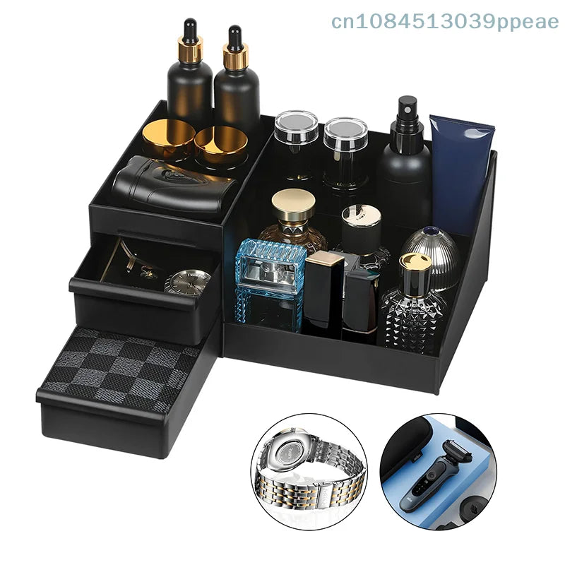 Organizador Transparente de Perfumes com Gavetas para Banheiro Moderno de Design