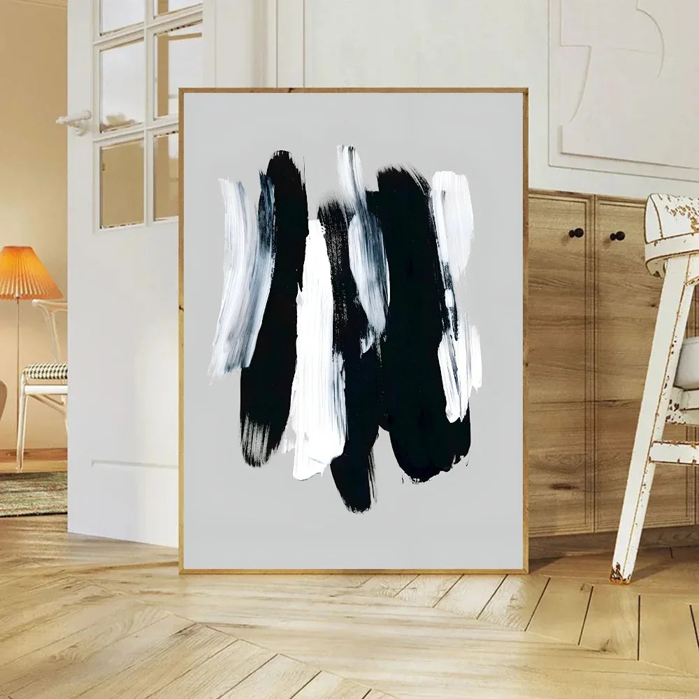 Pintura Abstrata Em Tela Para Sala Moderna Premium